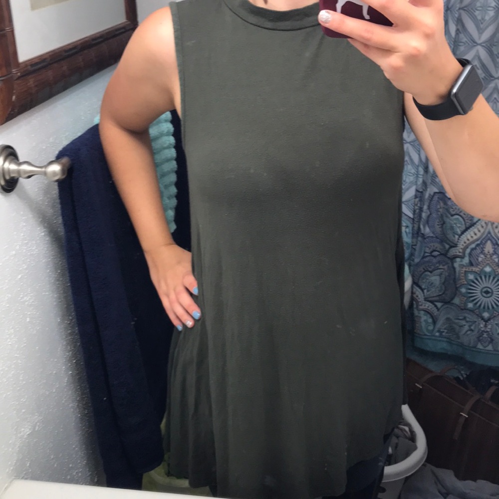 Olive green sun dress